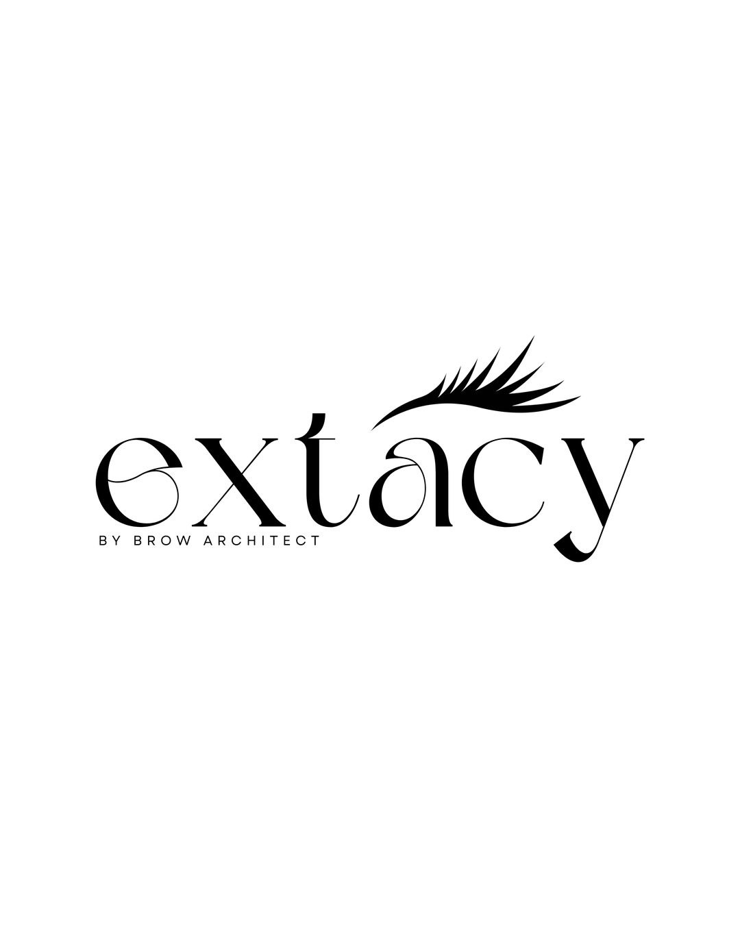 extacy by Brow Architect logo, light