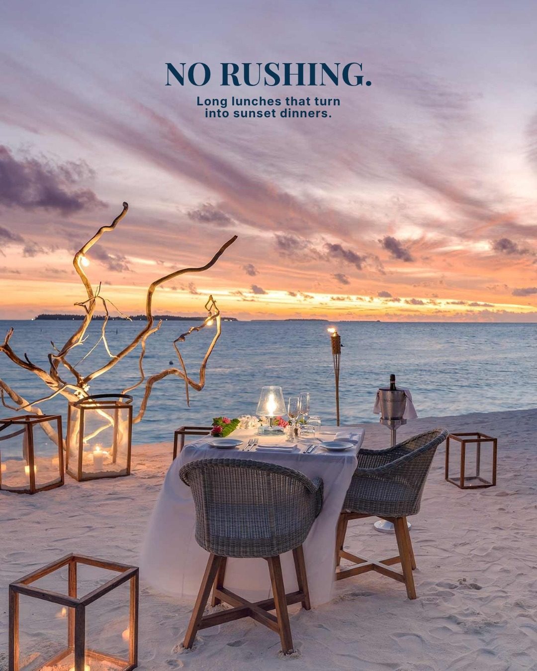 Maldives carousel: No alarms, no schedules, no rushing, slide 4